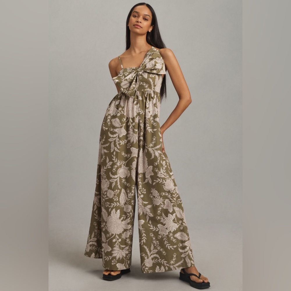 Hutch Poplin Bow Wide Leg Jumpsuit